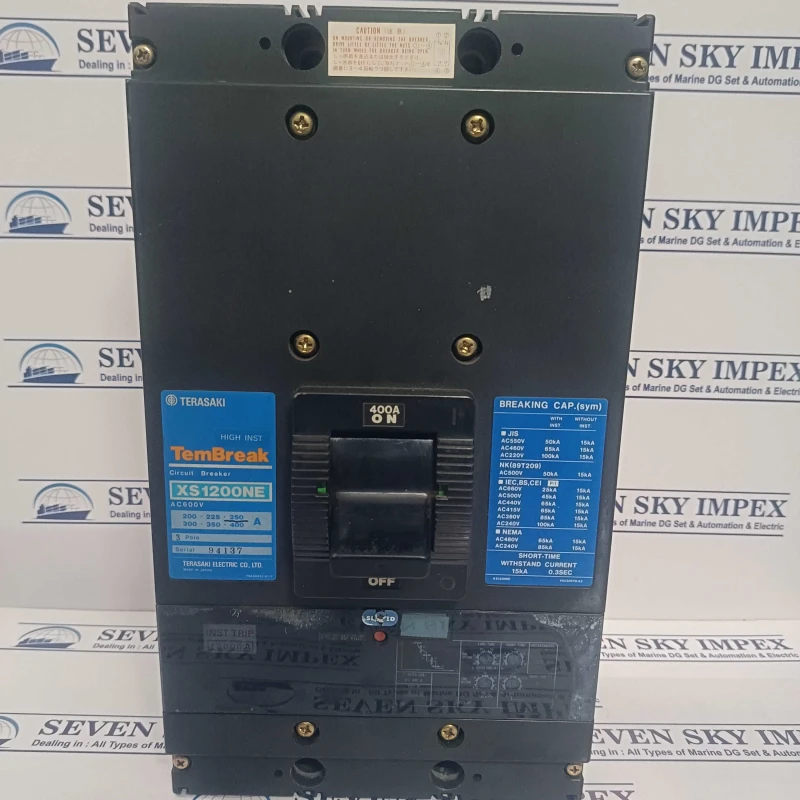 TERASAKI TEMBREAK XS1200NE 400A CIRCUIT BREAKER CIRCUIT BREAKER'S