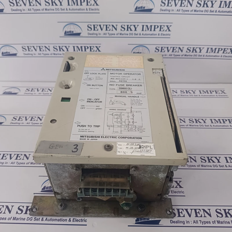 MITSUBISHI DSN800-DS NO FUSE CIRCUIT BREAKER 800AMP thumbnail 2