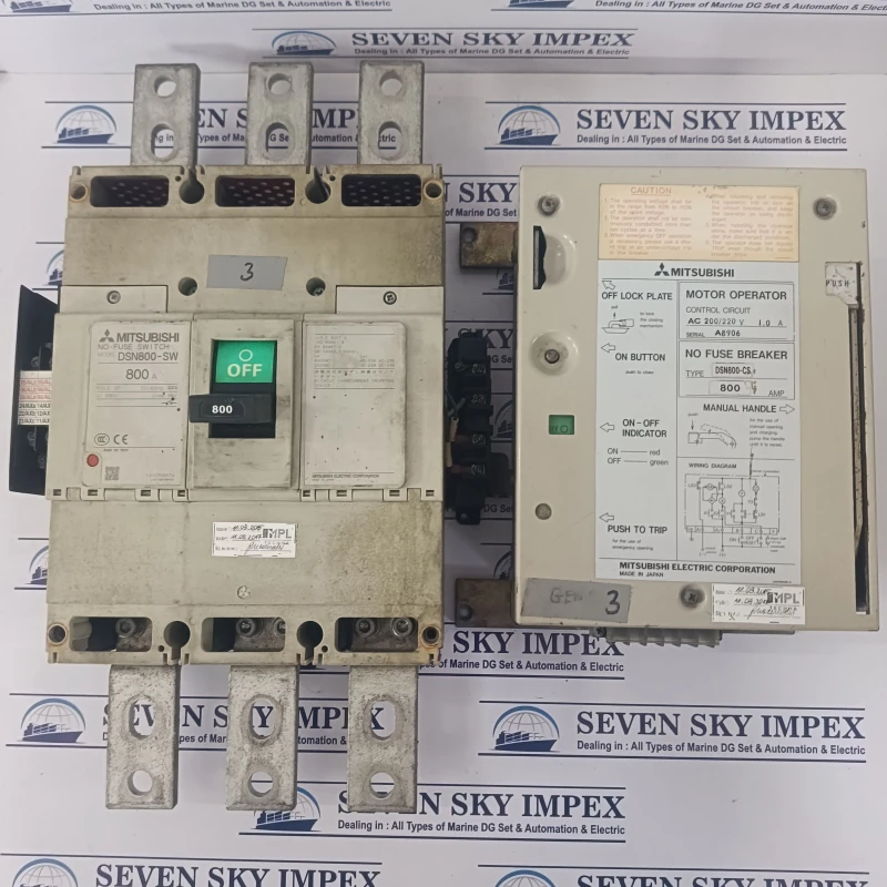 MITSUBISHI DSN800-DS NO FUSE CIRCUIT BREAKER 800AMP thumbnail 15