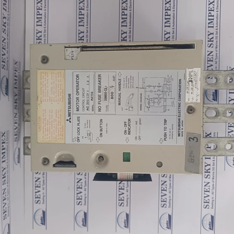 MITSUBISHI DSN800-DS NO FUSE CIRCUIT BREAKER 800AMP thumbnail 16