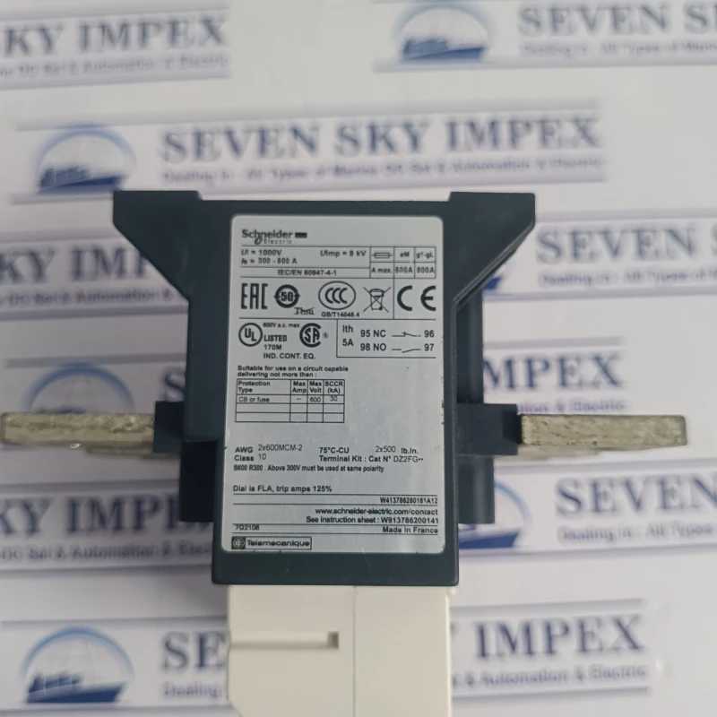 SCHNEIDER ELECTRIC LR9F7379 ELECTRONIC THERMAL OVERLOAD RELAY CLASS 10 300-500A thumbnail 9